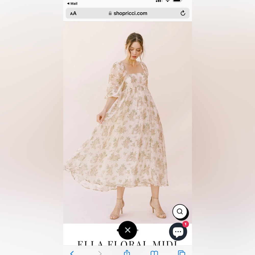 NWT Ricci Floral Midi Dress